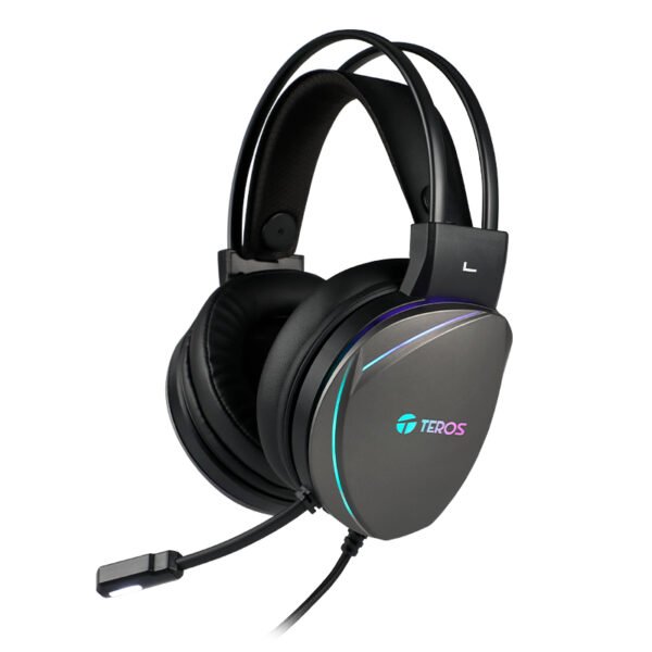 auriculares gaming teros micrófono, luces rgb auriculares gaming teros micrófono, luces rgb